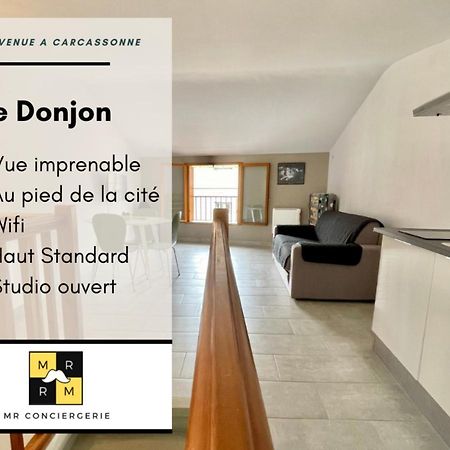 Le Donjon - Vue Cite Pied Cite Medievale Neuf Carcassone Exterior photo